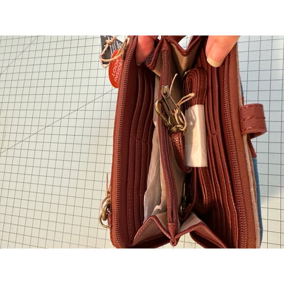 The Sak clutch crossbody wallet/purse in suede with man made materials - Picture 4 of 10